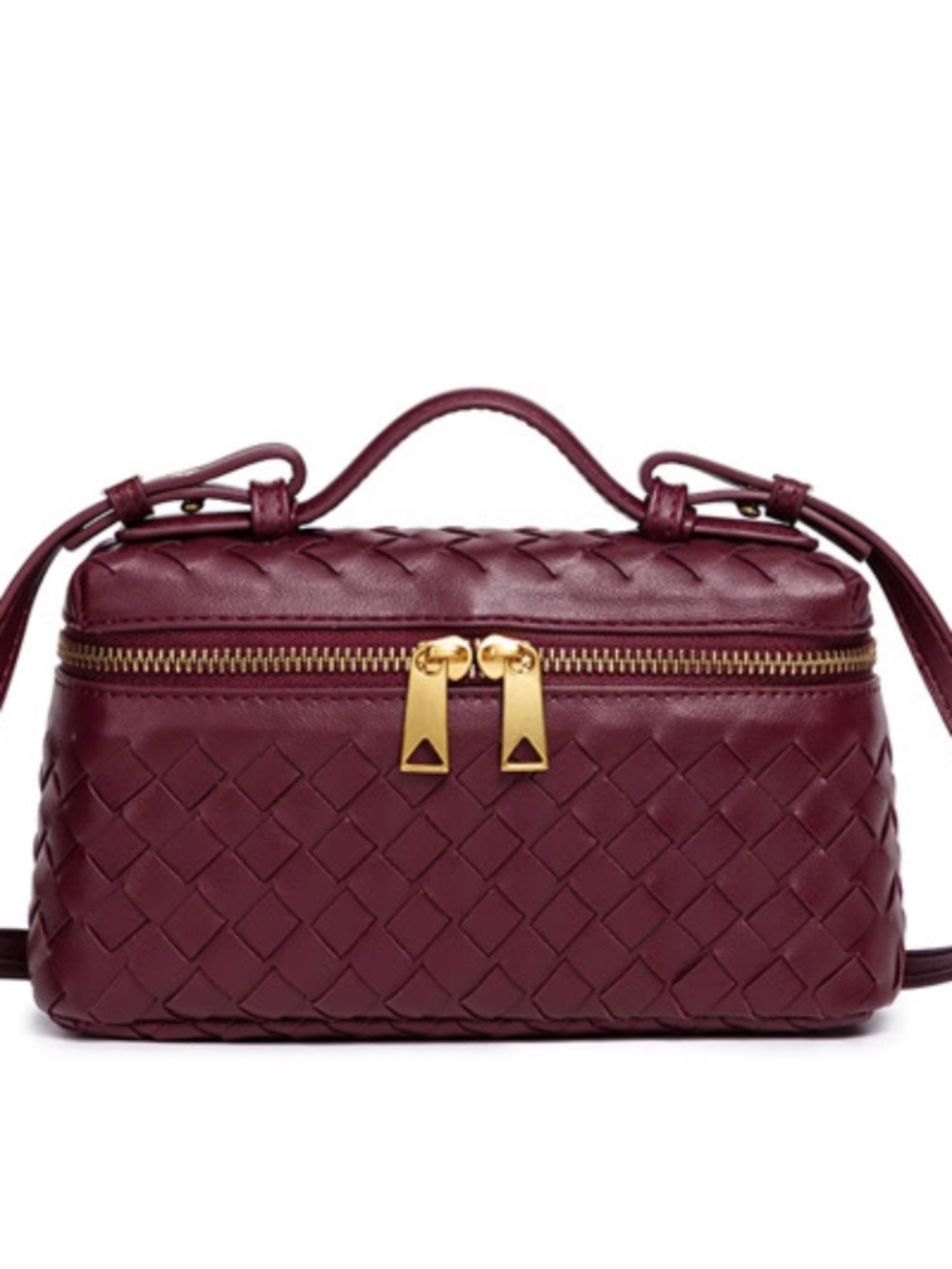 New trending style woven bag comes with crossbody strap